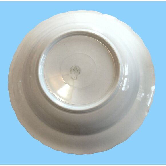 Carrollton Pottery Cabbage Rose Serving Bowl Pink White Farmhouse Grannycore - Picture 3 of 11